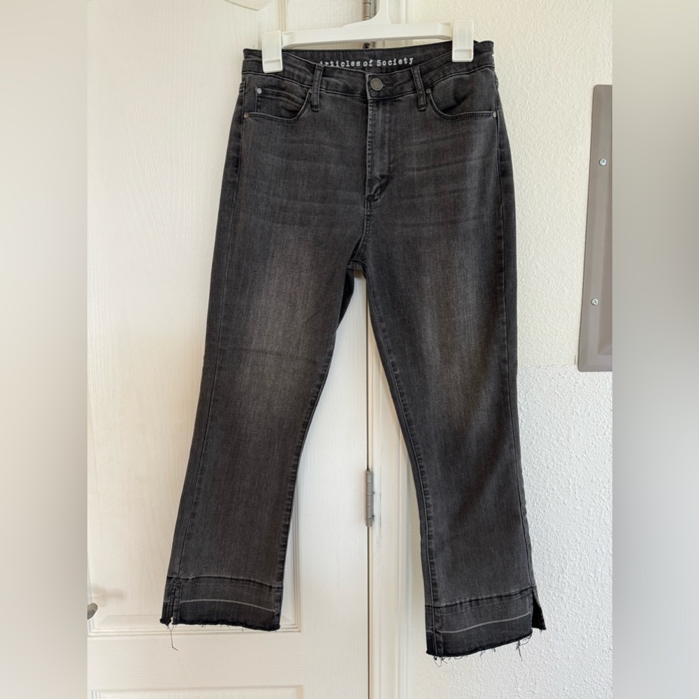 Articles Of Society Black Flare Wide Leg Jeans